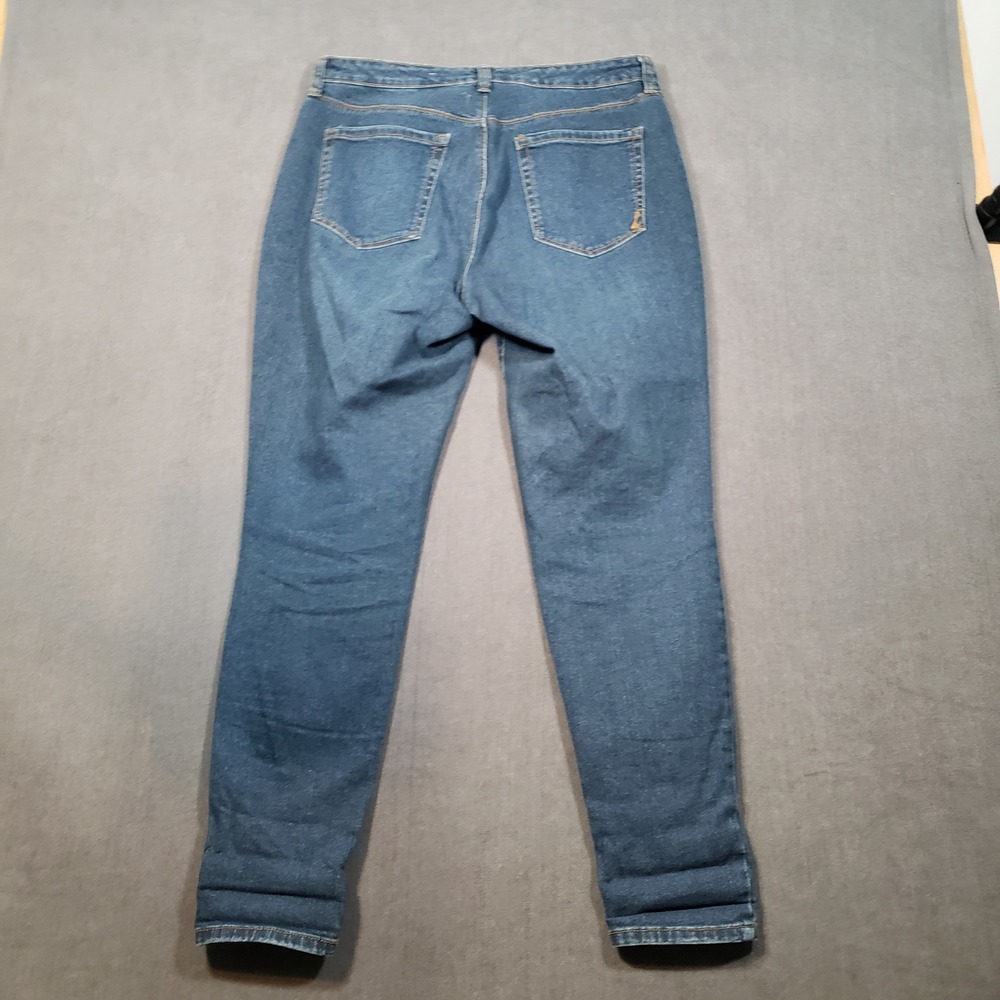 Style & Co Jeans Womens 8 Blue Curvy Skinny Leg Distressed Denim Pants - Picture 2 of 10